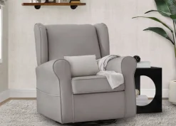 Gliders & Recliners*Delta Children Reston Nursery Glider Swivel Rocker Chair French Grey (1304)