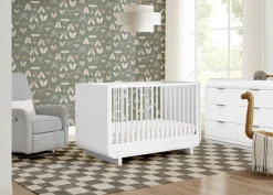 Baby Cribs*Delta Children Rhodes 4-in-1 Convertible Crib Bianca White (130)