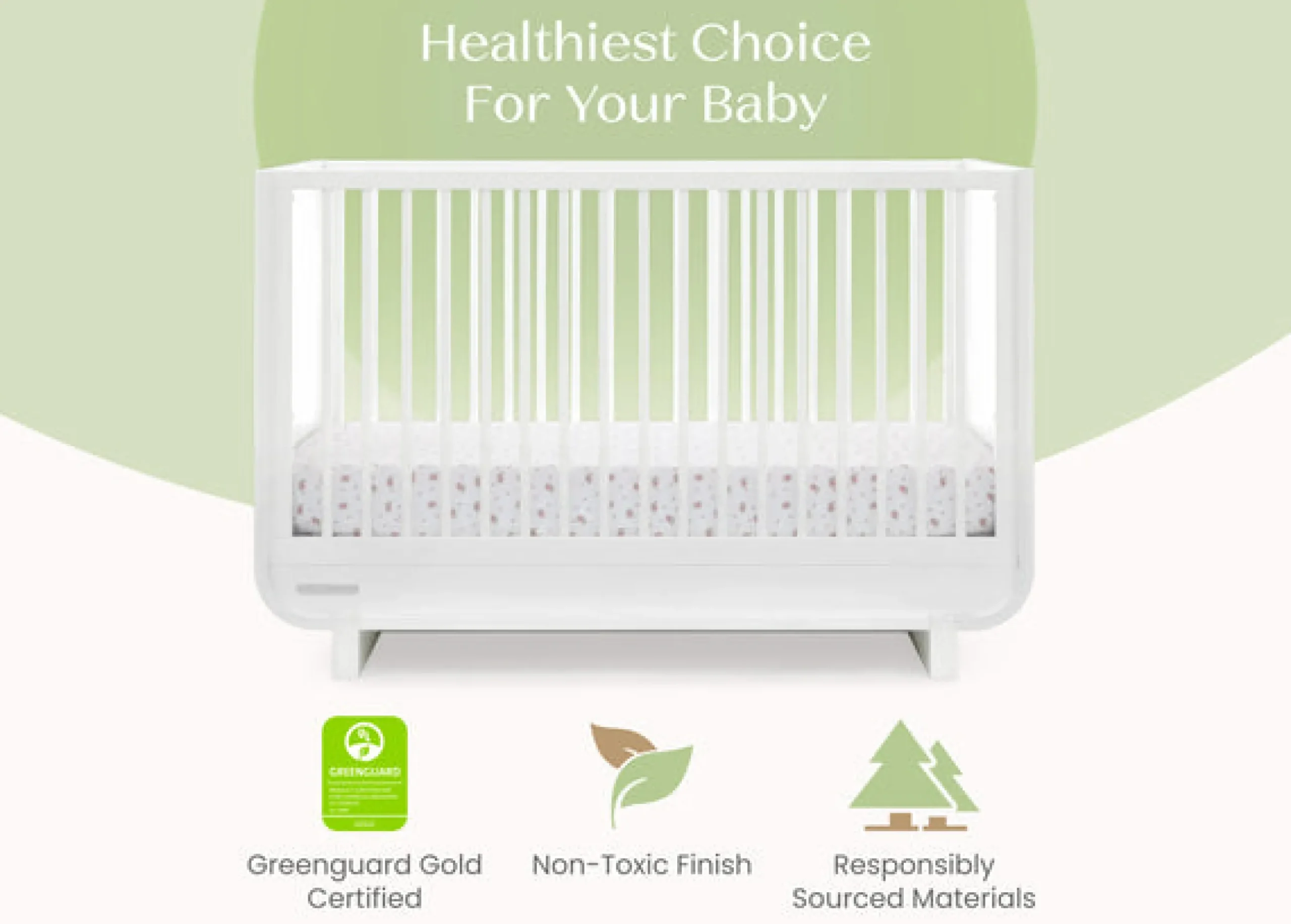 Baby Cribs*Delta Children Rhodes 4-in-1 Convertible Crib Bianca White (130)