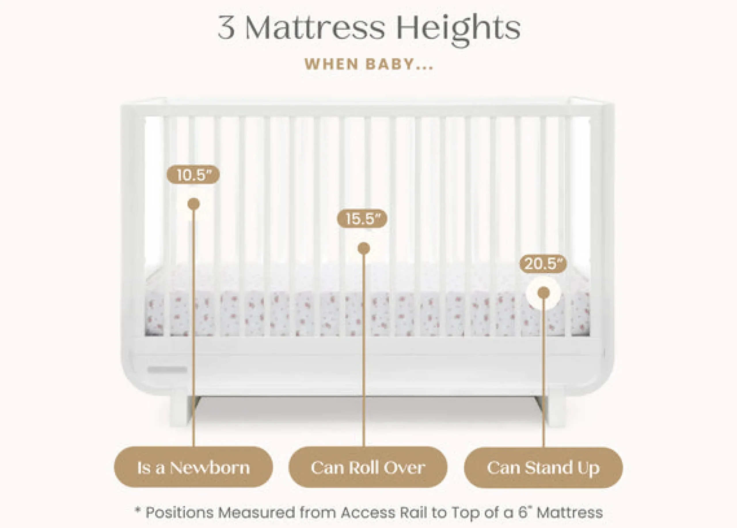 Baby Cribs*Delta Children Rhodes 4-in-1 Convertible Crib Bianca White (130)
