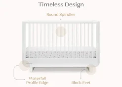 Baby Cribs*Delta Children Rhodes 4-in-1 Convertible Crib Bianca White (130)