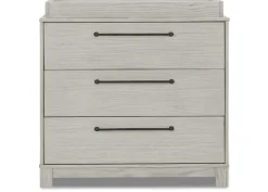 Dressers & Changing Tables|Dressers*Simmons Kids Rustic 3 Drawer Dresser with Interlocking Drawers Rustic Mist (1373)
