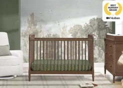 Baby Cribs*Delta Children Saint 4-in-1 Convertible Crib Teak Brown (1526)