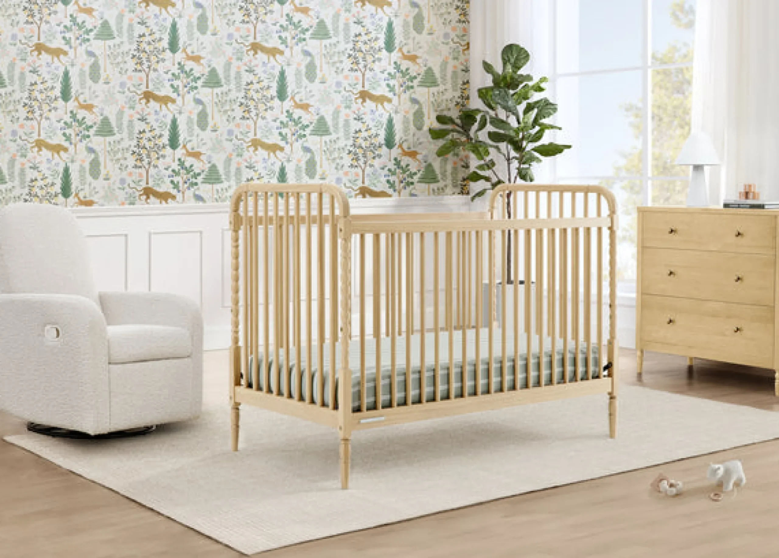 Baby Cribs*Delta Children Serena 4-in-1 Convertible Crib Natural Sandstone (1544)