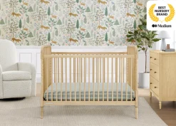 Baby Cribs*Delta Children Serena 4-in-1 Convertible Crib Natural Sandstone (1544)