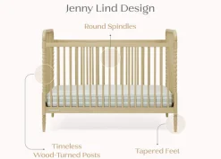 Baby Cribs*Delta Children Serena 4-in-1 Convertible Crib Natural Sandstone (1544)