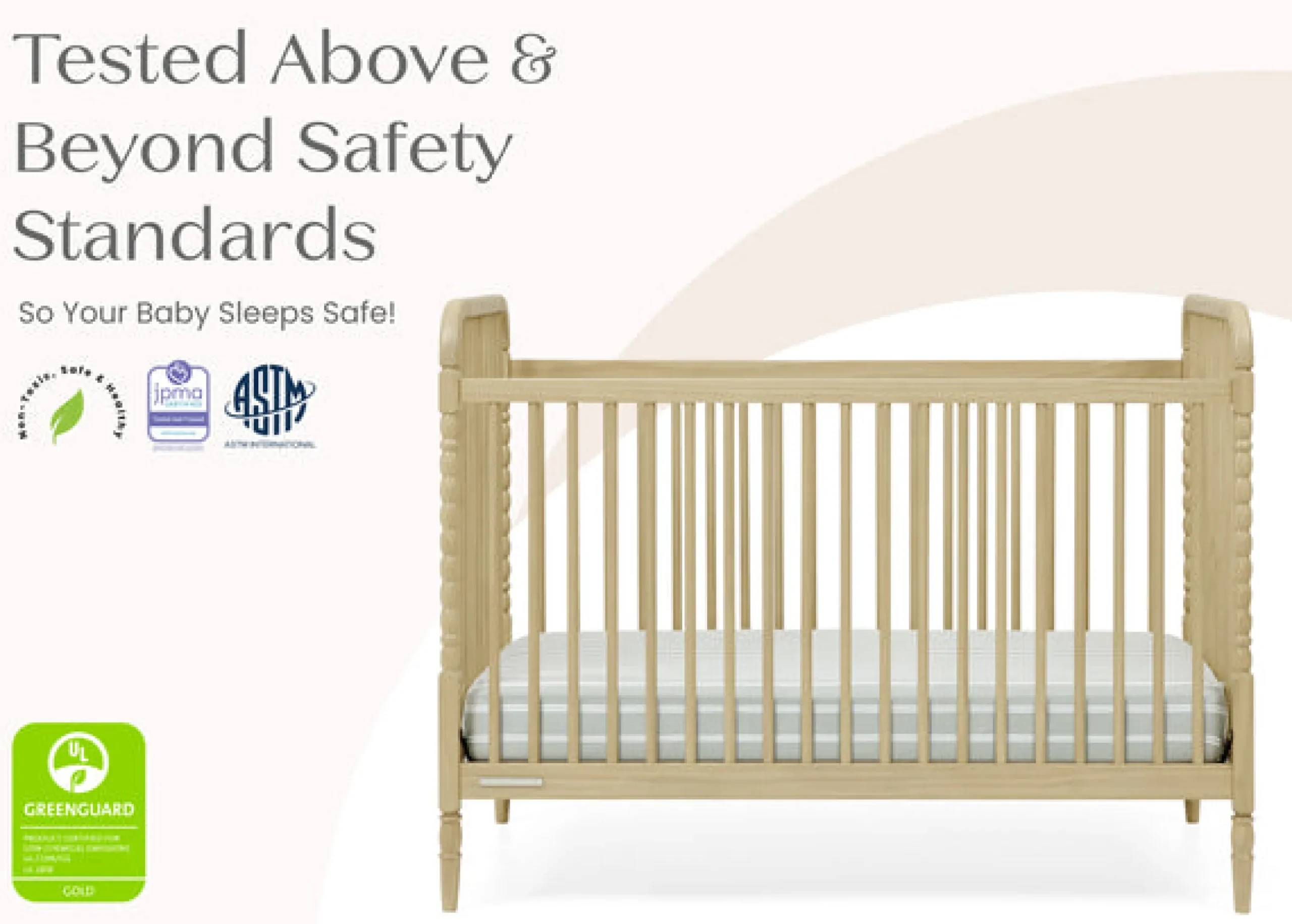 Baby Cribs*Delta Children Serena 4-in-1 Convertible Crib Natural Sandstone (1544)