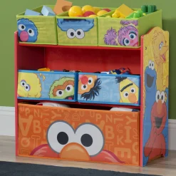 Toy Storage & Bookcases|Book & Toy Storage*Delta Children Sesame Street Multi-Bin Toy Organizer