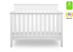 Baby Cribs*Delta Children Skylar 4-in-1 Convertible Crib Bianca White (130)
