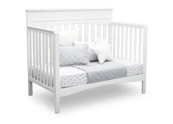 Baby Cribs*Delta Children Skylar 4-in-1 Convertible Crib Bianca White (130)