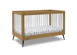 Baby Cribs*Delta Children Sloane 4-in-1 Acrylic Convertible Crib Acorn with Matte Black (786)