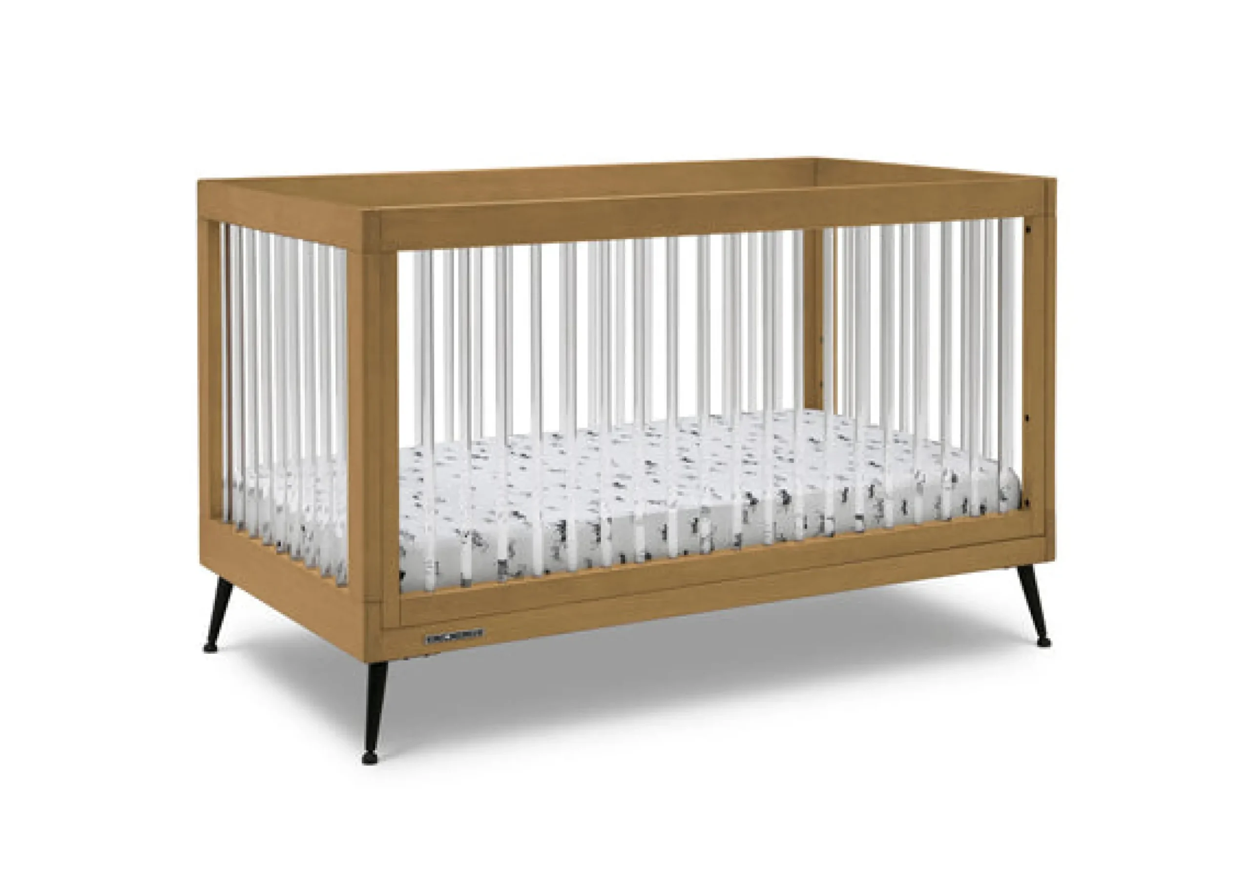 Baby Cribs*Delta Children Sloane 4-in-1 Acrylic Convertible Crib Acorn with Matte Black (786)