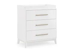 Dressers & Changing Tables|Dressers*Delta Children Spencer 3 Drawer Dresser with Changing Top and Interlocking Drawers Bianca White (130)