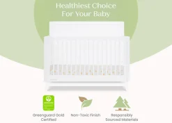 Baby Cribs*Delta Children Spencer 6-in-1 Convertible Crib Bianca White (130)