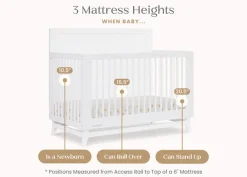 Baby Cribs*Delta Children Spencer 6-in-1 Convertible Crib Bianca White (130)