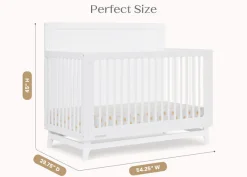 Baby Cribs*Delta Children Spencer 6-in-1 Convertible Crib Bianca White (130)