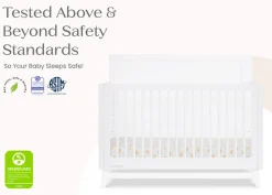 Baby Cribs*Delta Children Spencer 6-in-1 Convertible Crib Bianca White (130)
