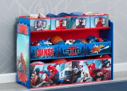 Toy Storage & Bookcases|Book & Toy Storage*Delta Children Spider-Man Deluxe 9 Bin Design and Store Toy Organizer