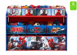 Toy Storage & Bookcases|Book & Toy Storage*Delta Children Spider-Man Deluxe 9 Bin Design and Store Toy Organizer