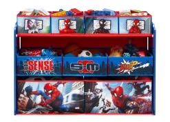 Toy Storage & Bookcases|Book & Toy Storage*Delta Children Spider-Man Deluxe 9 Bin Design and Store Toy Organizer