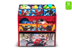 Toy Storage & Bookcases|Book & Toy Storage*Delta Children Spider-Man Multi-Bin Toy Organizer
