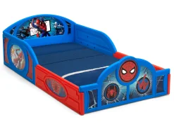 Toddler Beds*Delta Children Spider-Man Sleep and Play Toddler Bed with Built-In Guardrails