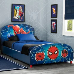 Twin Beds*Delta Children Spider-Man Upholstered Twin Bed