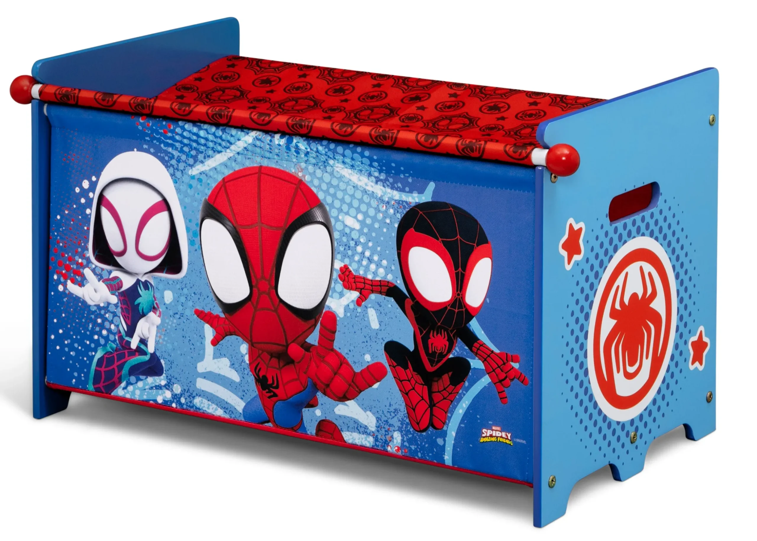 Book & Toy Storage*Delta Children Spidey and His Amazing Friends Toy Box with Retractable Fabric Top