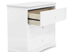 Dressers & Changing Tables|Dressers*Delta Children Sutton 3 Drawer Dresser with Changing Top and Interlocking Drawers Bianca White (130)