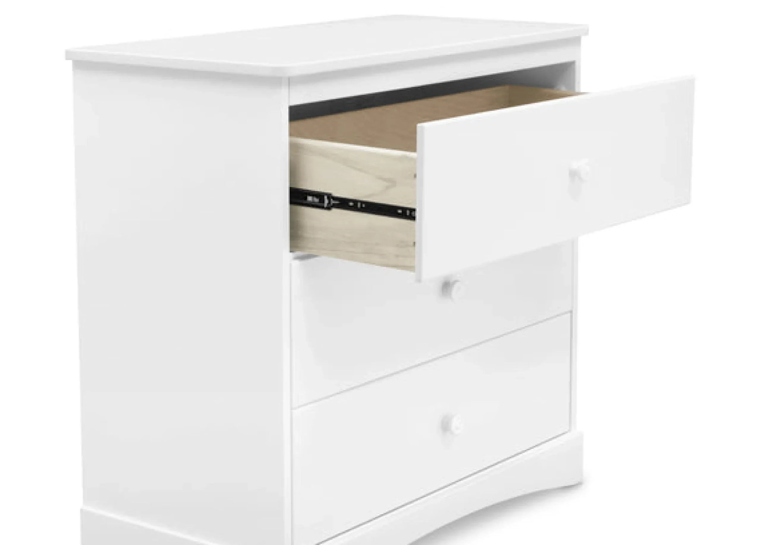 Dressers & Changing Tables|Dressers*Delta Children Sutton 3 Drawer Dresser with Changing Top and Interlocking Drawers Bianca White (130)