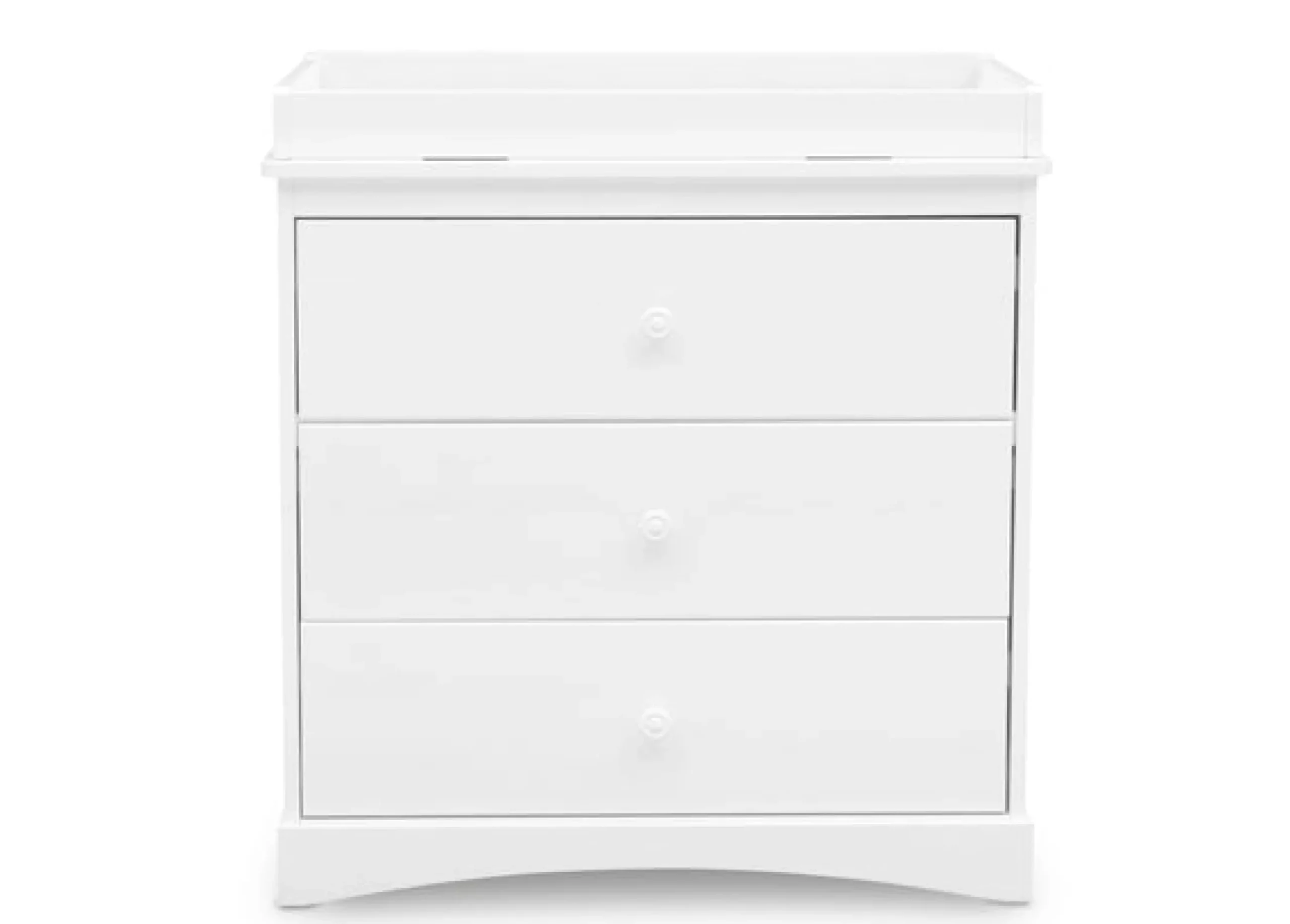 Dressers & Changing Tables|Dressers*Delta Children Sutton 3 Drawer Dresser with Changing Top and Interlocking Drawers Bianca White (130)