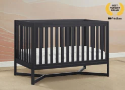 Baby Cribs*Delta Children Tribeca 4-in-1 Convertible Crib Midnight Grey (1360)