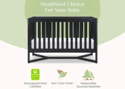 Baby Cribs*Delta Children Tribeca 4-in-1 Convertible Crib Midnight Grey (1360)