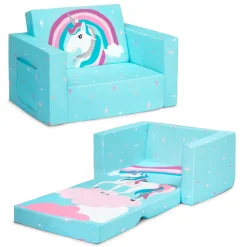 Kids’ Chairs*Delta Children Unicorn Cozee Flip Out Chair - 2-in-1 Convertible Chair to Lounger for Kids