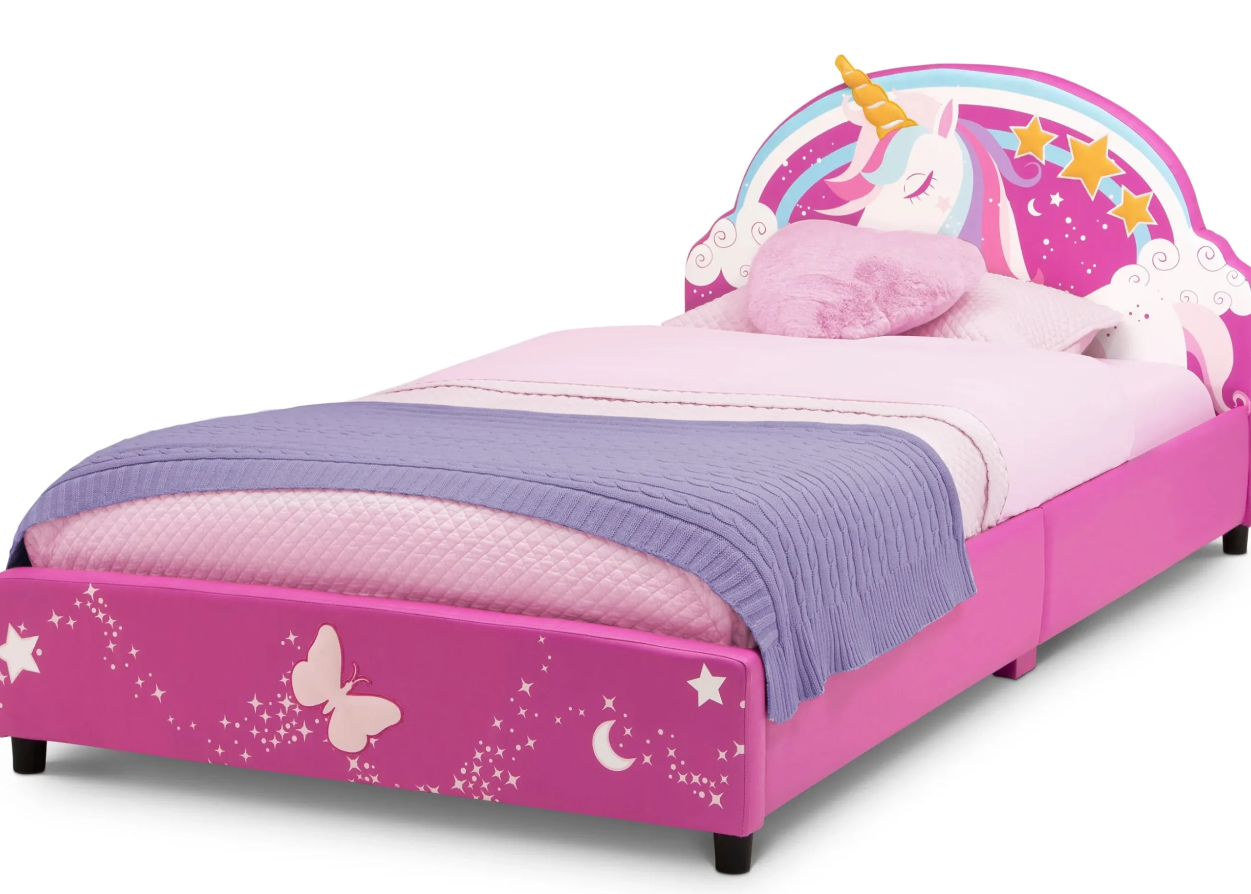 Twin Beds*Delta Children Unicorn Upholstered Twin Bed