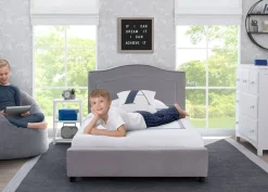 Twin Beds*Delta Children Upholstered Twin Bed