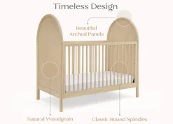 Baby Cribs*Delta Children Vivi 4-in-1 Convertible Crib Natural Sandstone (1544)