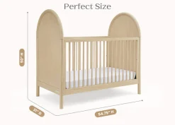Baby Cribs*Delta Children Vivi 4-in-1 Convertible Crib Natural Sandstone (1544)