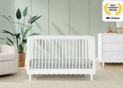 Baby Cribs*Delta Children William 4-in-1 Convertible Crib - Greenguard Gold Certified Bianca White (130)