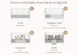 Baby Cribs*Delta Children William 4-in-1 Convertible Crib - Greenguard Gold Certified Bianca White (130)