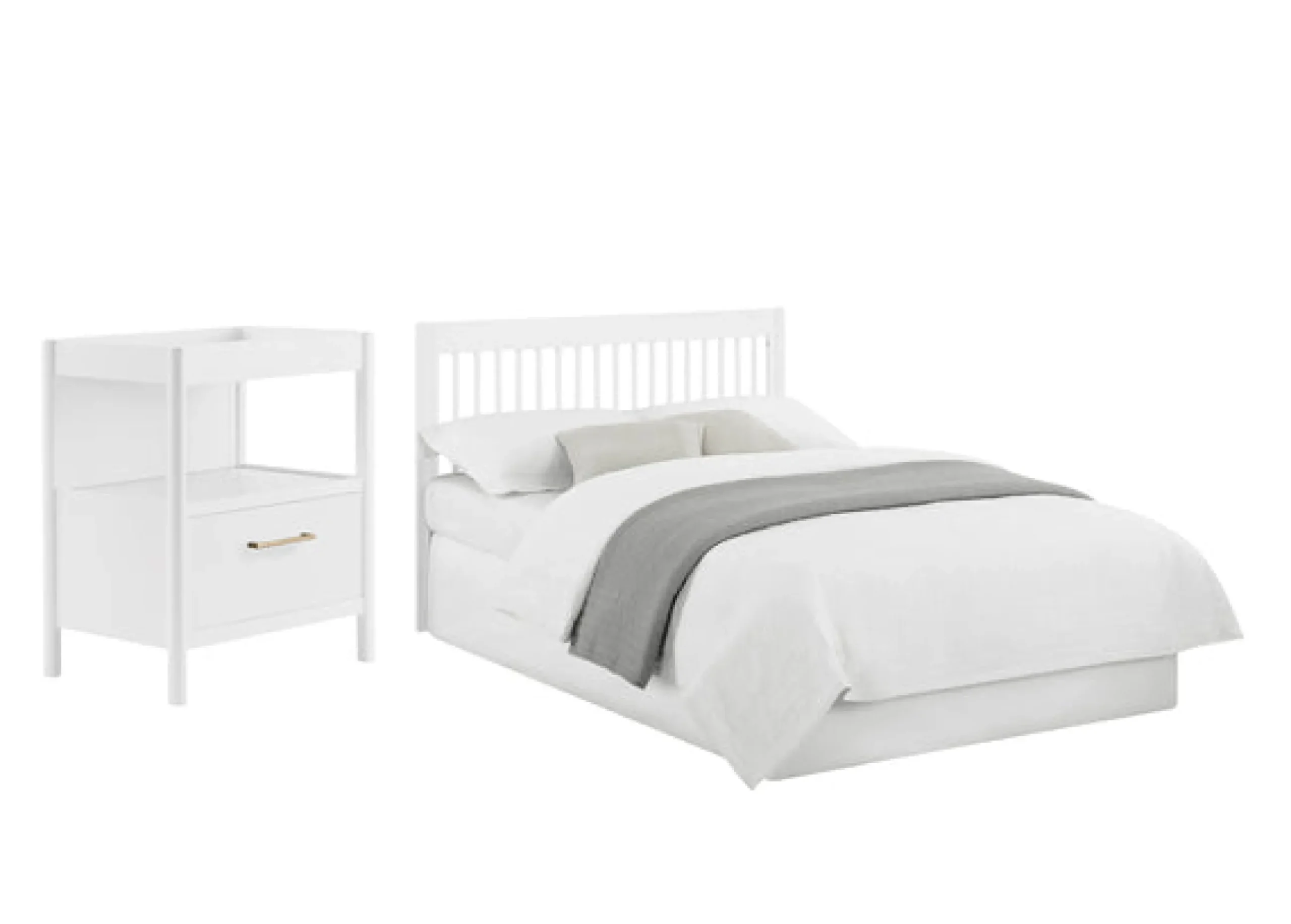 Baby Cribs*Delta Children Zoe 5-in-1 Convertible Crib and Changer Bianca White (130)