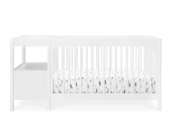 Baby Cribs*Delta Children Zoe 5-in-1 Convertible Crib and Changer Bianca White (130)