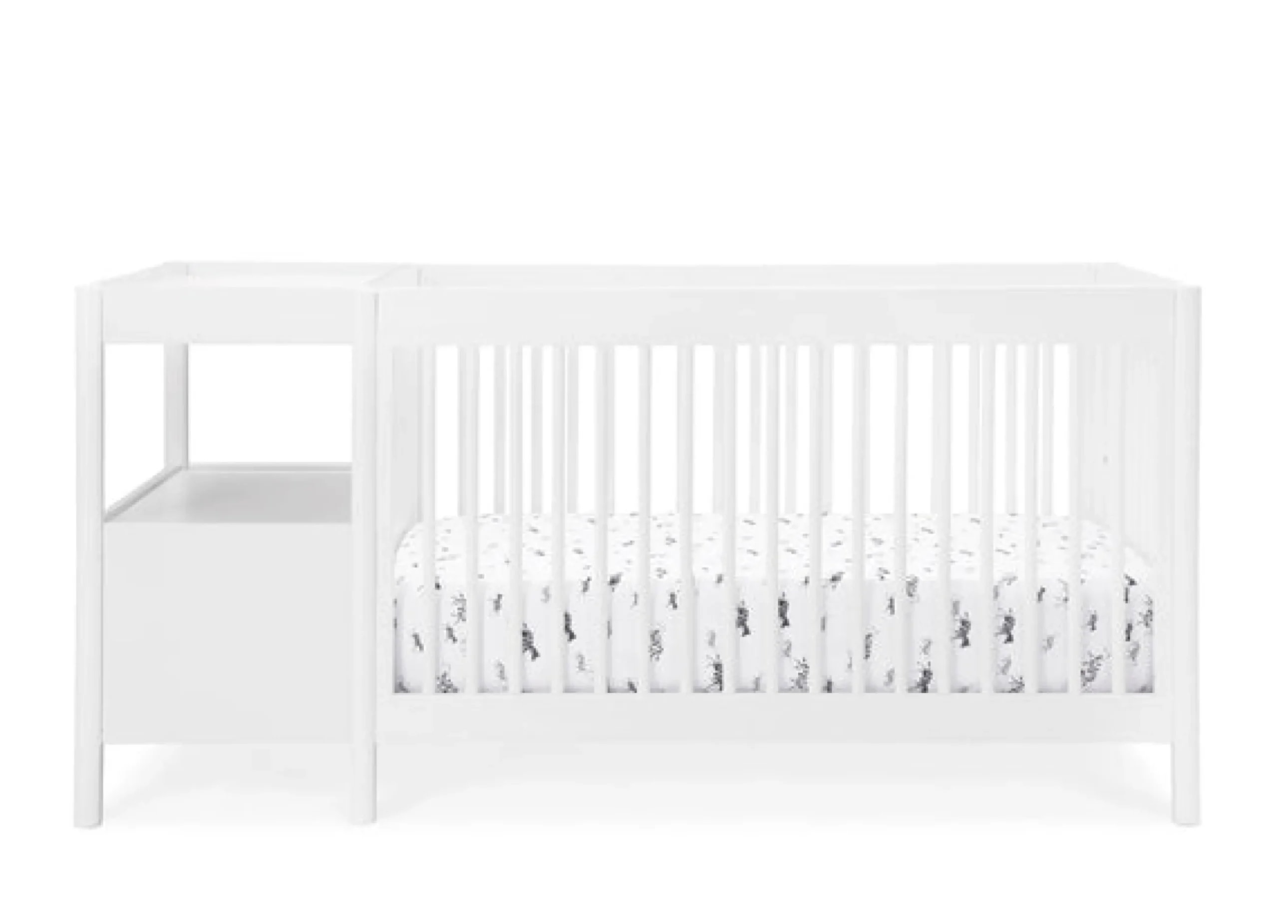 Baby Cribs*Delta Children Zoe 5-in-1 Convertible Crib and Changer Bianca White (130)
