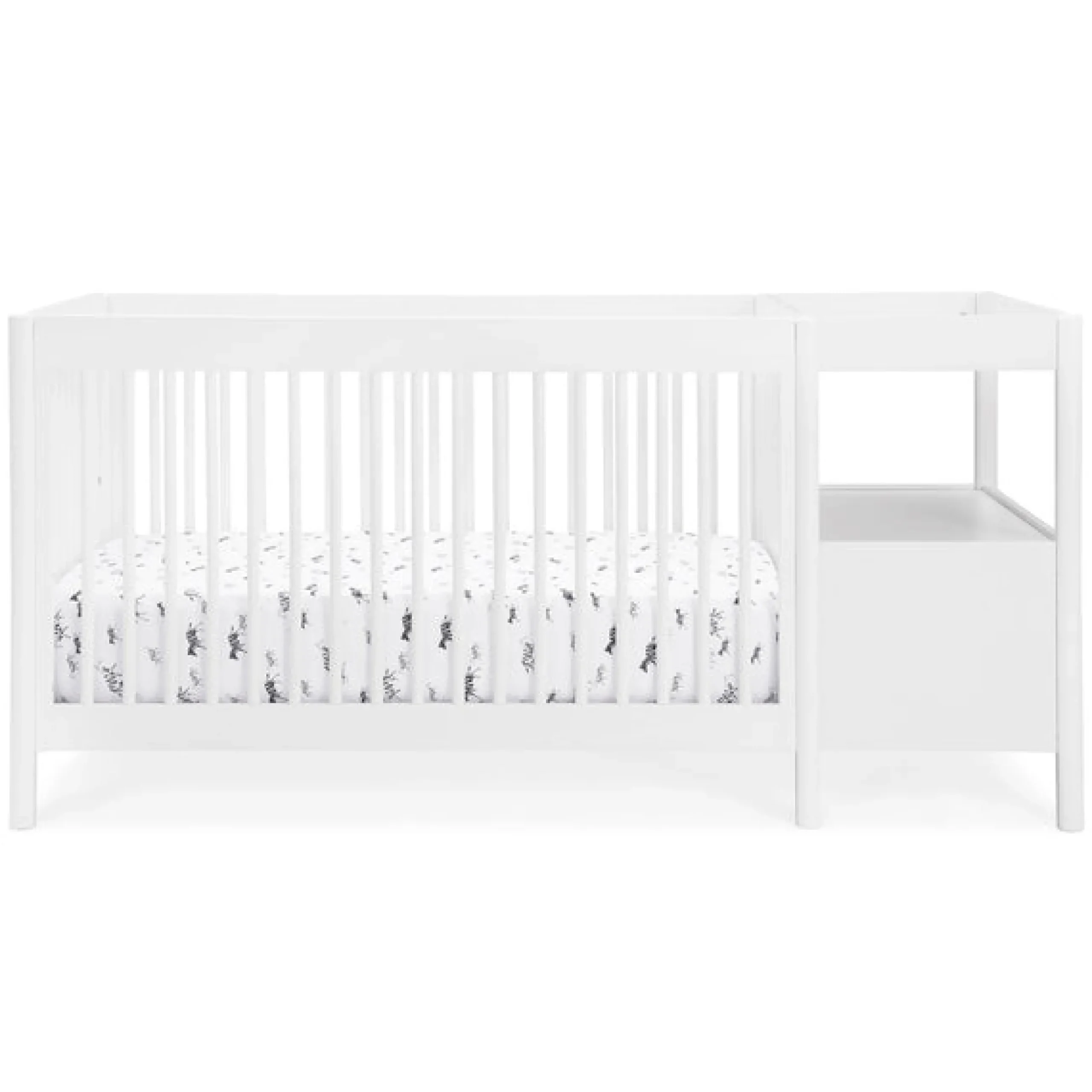 Baby Cribs*Delta Children Zoe 5-in-1 Convertible Crib and Changer Bianca White (130)